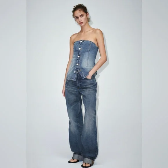 Low Rise Jeans Fly Jeans Zara TRF LOW RISE FLARE JEANS Light Blue